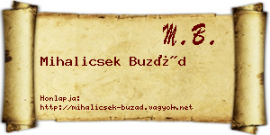 Mihalicsek Buzád névjegykártya